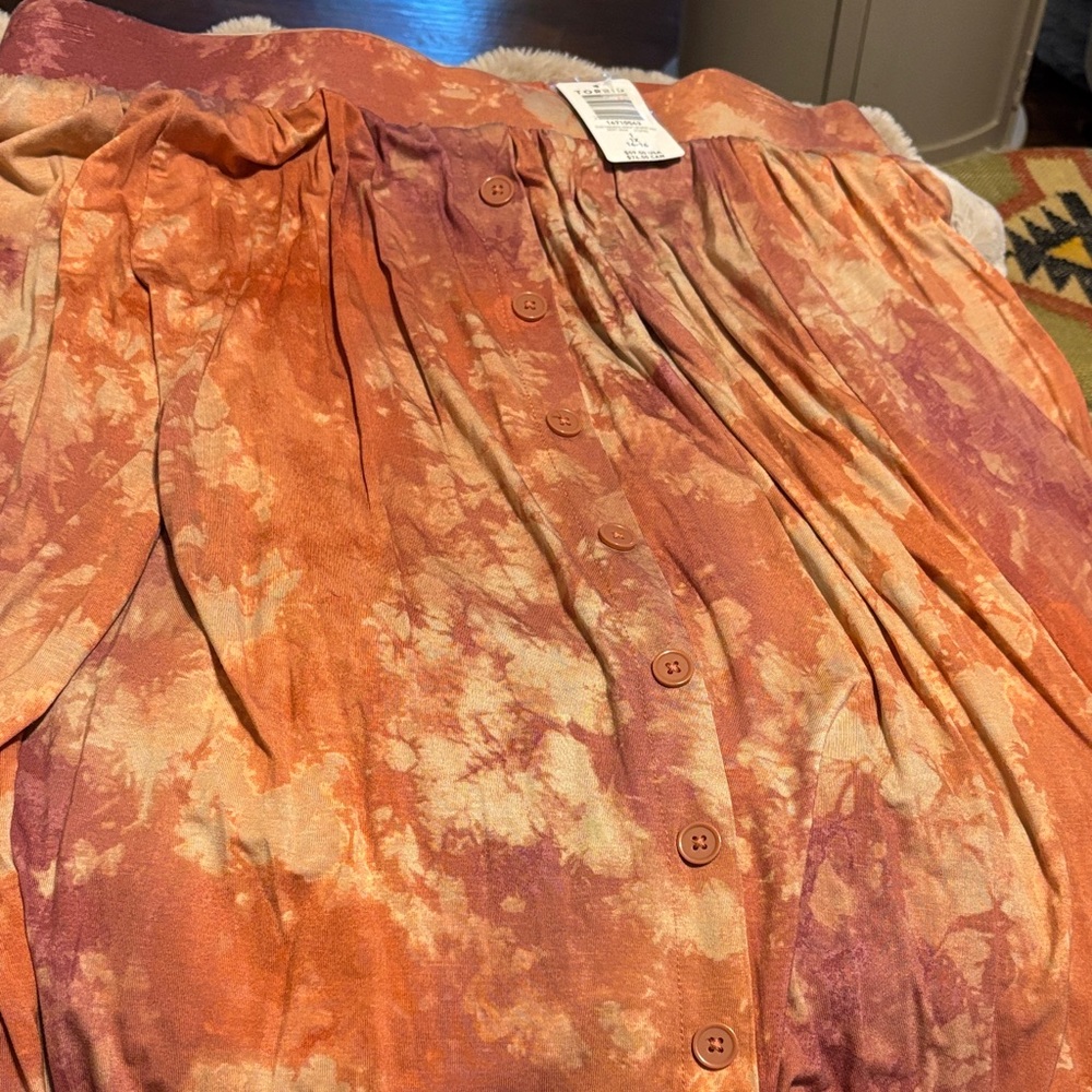 NWT Torrid Orange Tie-Dye midi skirt
